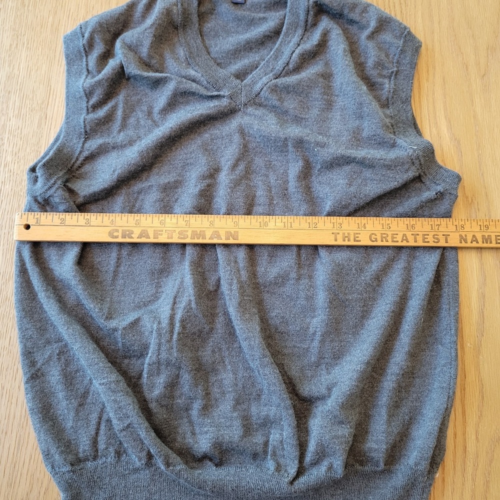 Brooks Brothers Sweater Vest Men's Large Gray V Neck Brookstech - Read Descript - Picture 5 of 9
